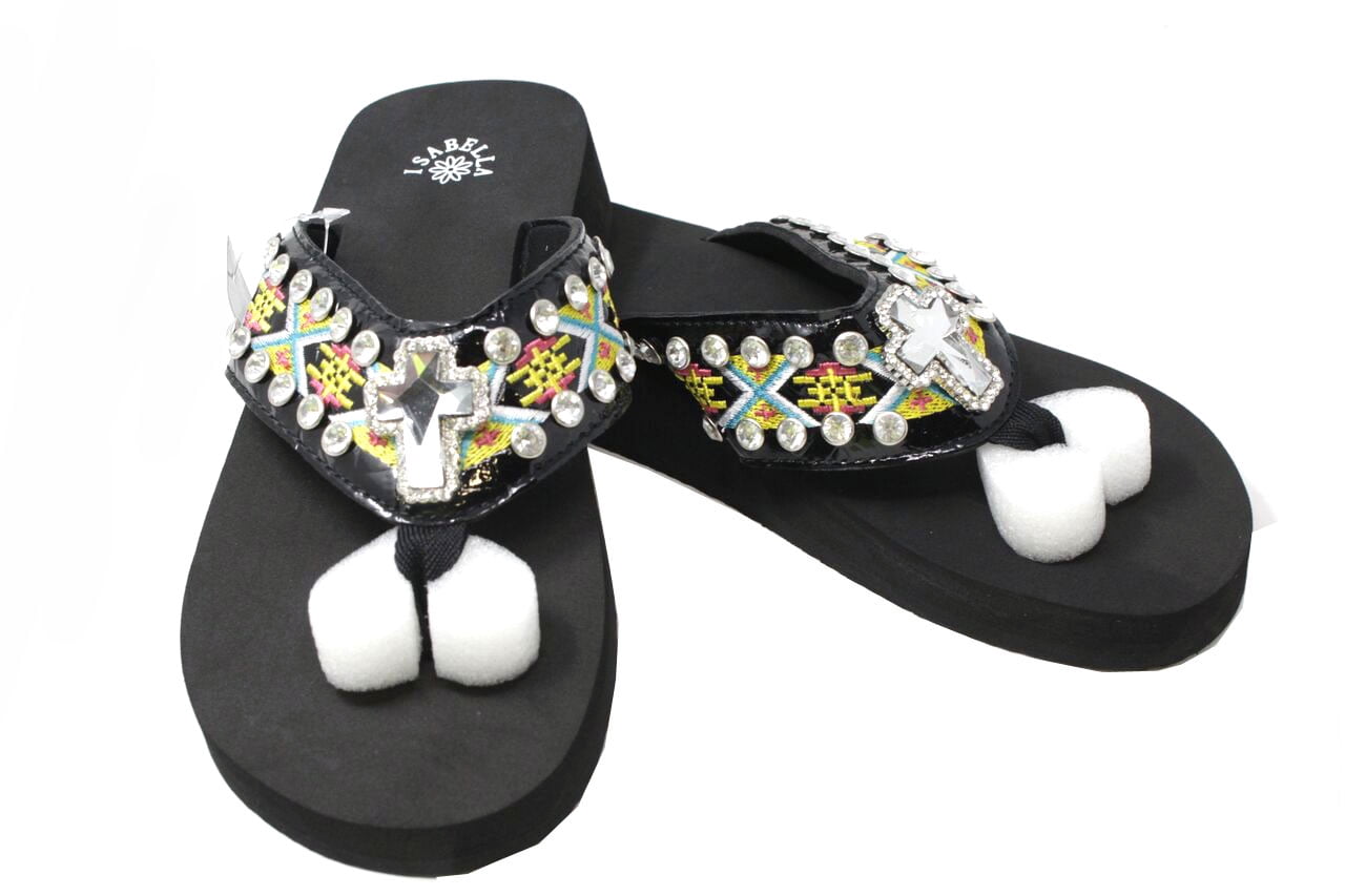 Isabella Isabella Premium Western Women Rhinestone AB Crystal Cross