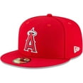 thumbnail image 1 of New Era Anaheim Angels Fitted 59Fifty On-Field Red Cap Hat, 1 of 12