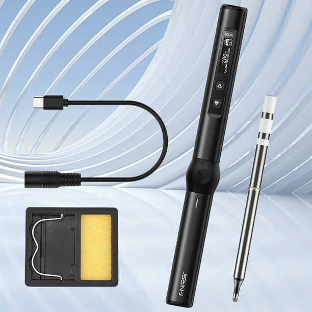 Soldador inalámbrico digital PD65W HS-01 DC 9-24V Herramienta de soldadura (Negro)