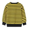 thumbnail image 4 of Hjtefg Kids' Classic Stripe Sweatshirt - Relaxed Fit Unisex Shirt for Toddler Boys & Girls, Everyday Comfort Wear,Color: Yellow Size: 8-9 Years, 4 of 8