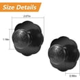 thumbnail image 2 of Plastic Self Adhesive Flower Pull Handles, 4pcs Self-Stick Drawer Knobs Instant Cabinet Drawer Handle Stick-on Handles Cupboard Knobs for Kitchen Bathroom Mirror Doors/Black, 2 of 5