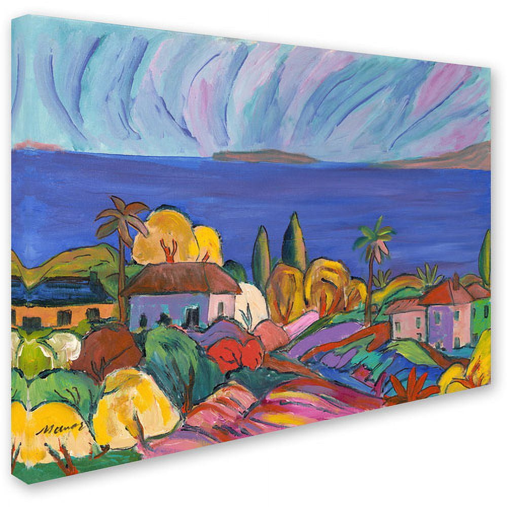 Trademark Fine Art "Three Coconut Palms" Canvas Art by Manor Shadian