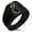 Black, variant on Stainless Steel Serpentine Dragon Needle Stripe Pattern Biker Style Polished Ring