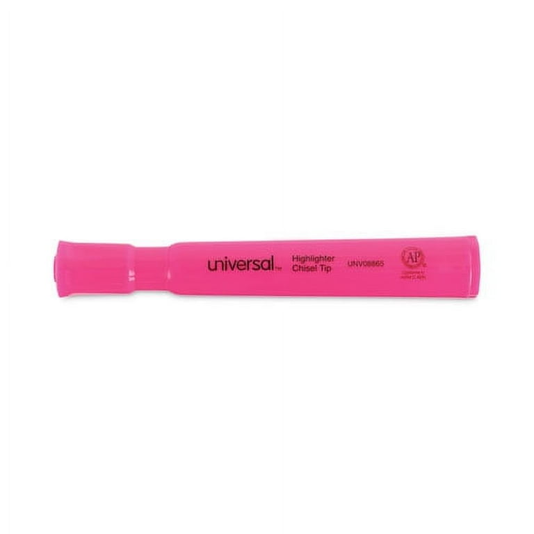 Desk Highlighters, Fluorescent Pink Ink, Chisel Tip, Pink Barrel, Dozen Desk Highlighters, Fluorescent Pink Ink, Chisel Tip, Pink Barrel, Dozen