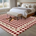 thumbnail image 5 of Rusty Country Stars Large Area Rugs 5x8 ft Farmhouse Berries Vine Red Beige Plaid Washable Rug Non Slip Indoor Carpet Absorbent Floor Mat for Living Room Bedroom Dining Room, 5 of 9