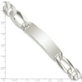 thumbnail image 4 of Sterling Silver Figaro Link ID Bracelet QID191, 4 of 5