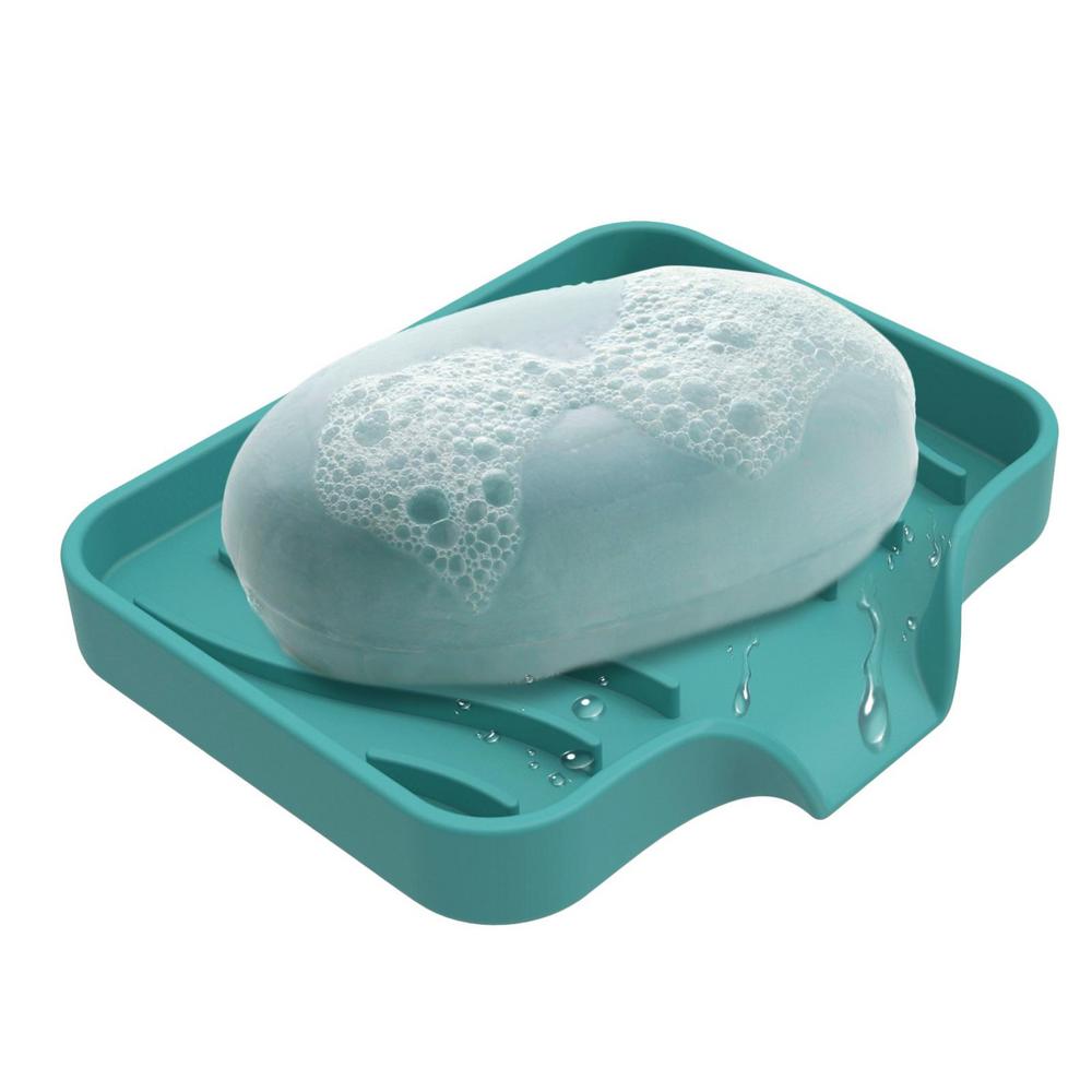 Younar Bar Soap Holder Silicone Soap Savers for Bar Soaps Portable Soap Tray PunchFree Sponge