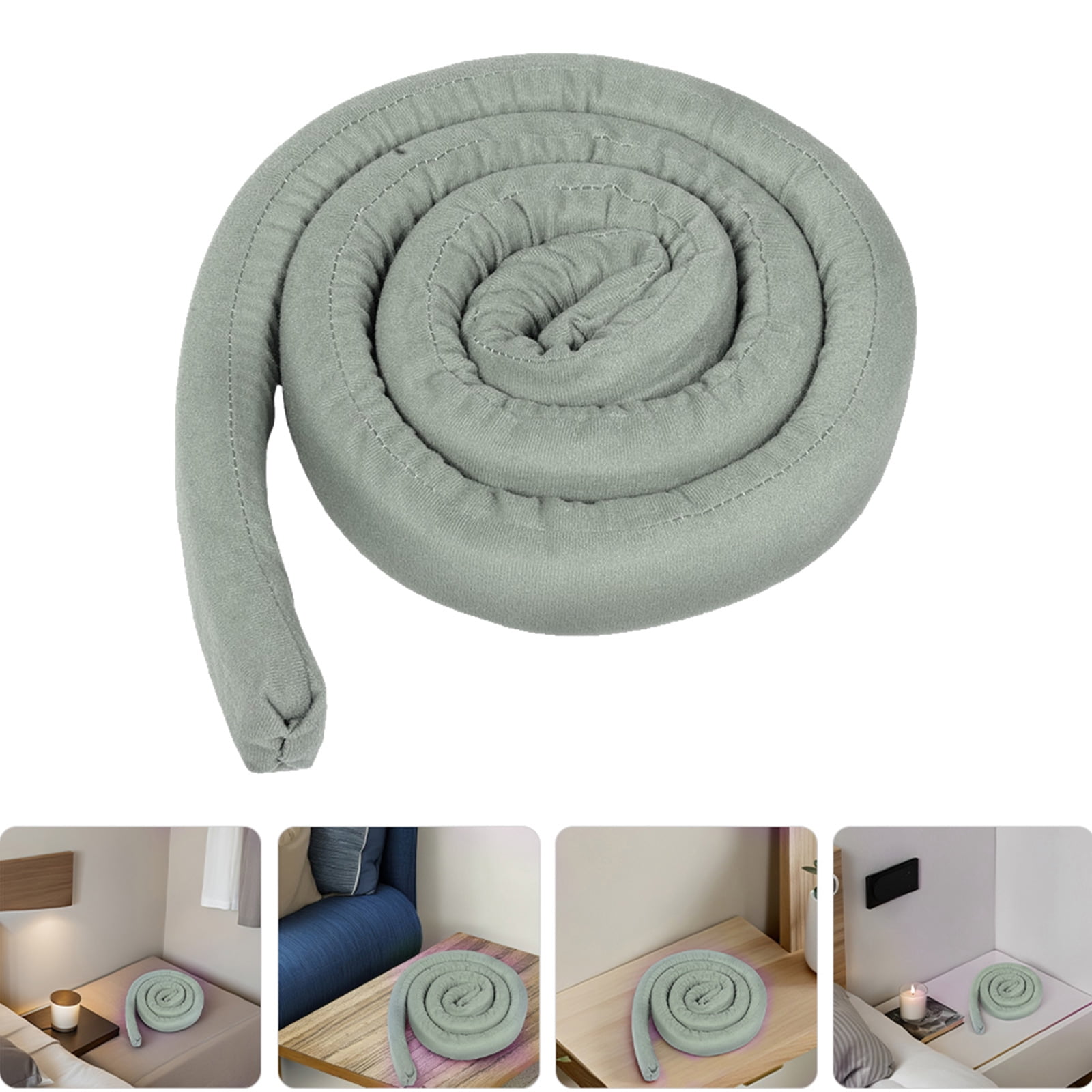 Amosfun 3Pcs Flexible Grey Bed Mattress Gap Filler for Home Couch Wall Use