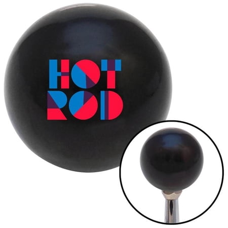 American Shifter Hot Rod Text Black Shift Knob with M16 x 1.5 Insert Shifter Auto Manual Custom Brody
