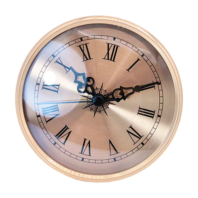 Shisuyan Diy Silent Clock Insert With Metal Frame Roman Numerals Quartz Clock Mechanism Ideal For Crafts Or Replacing Old Clock Faces