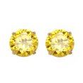 thumbnail image 1 of 14k Yellow Gold Cubic Zirconia 5-mm Birthstone Screwback Earring Studs-November, 1 of 5