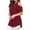 Wine-11, variant on Mittory Womens Cold Shoulder Tops Short Sleeve Dressy Casual Shirts Summer Fashion O Neck Basic Tees