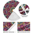 thumbnail image 5 of FMSHPON Boho Bohemian Mandala Flowers Xmas Christmas Tree Skirt Stand Mat for Holiday Party Decoration Indoor Outdoor 48 inches, 5 of 6