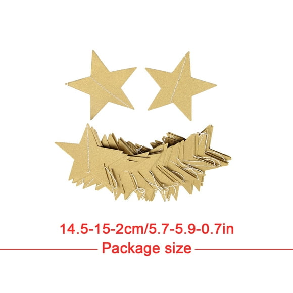 Hanging Stars Confetti Cutouts Small Placarding Ornament Party Decoration Creative Home Adornment Festive Supplies for Activity beige gold