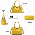 thumbnail image 3 of GAEKEAO Satchel Handbag for Women with Shoulder Strap Medium Top Handle Purse Crossbody Bag Soft Leather Work Tote, 3 of 8