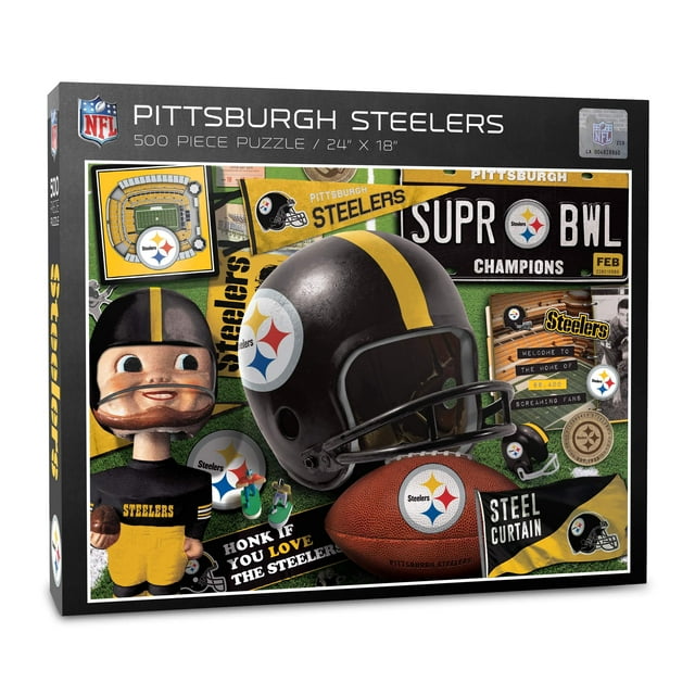 Puzzle YouTheFan NFL Pittsburgh Steelers retro de 500 piezas