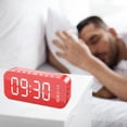 thumbnail image 3 of Altavoces Bluetooth Portátil Inalámbrico Exterior Estéreo Bajo Digital LED Reloj Despertador Snooze con USB para Dormitorio, Despertadores para Oficin rojo Baoblaze Relojes de alarma, 3 of 7