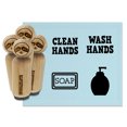 thumbnail image 1 of Clean Hands Wash Bar of Soap Dispenser Rubber Stamp Set for Scrapbooking Crafting Stamping - Large 1-1/4 Inch, 1 of 7