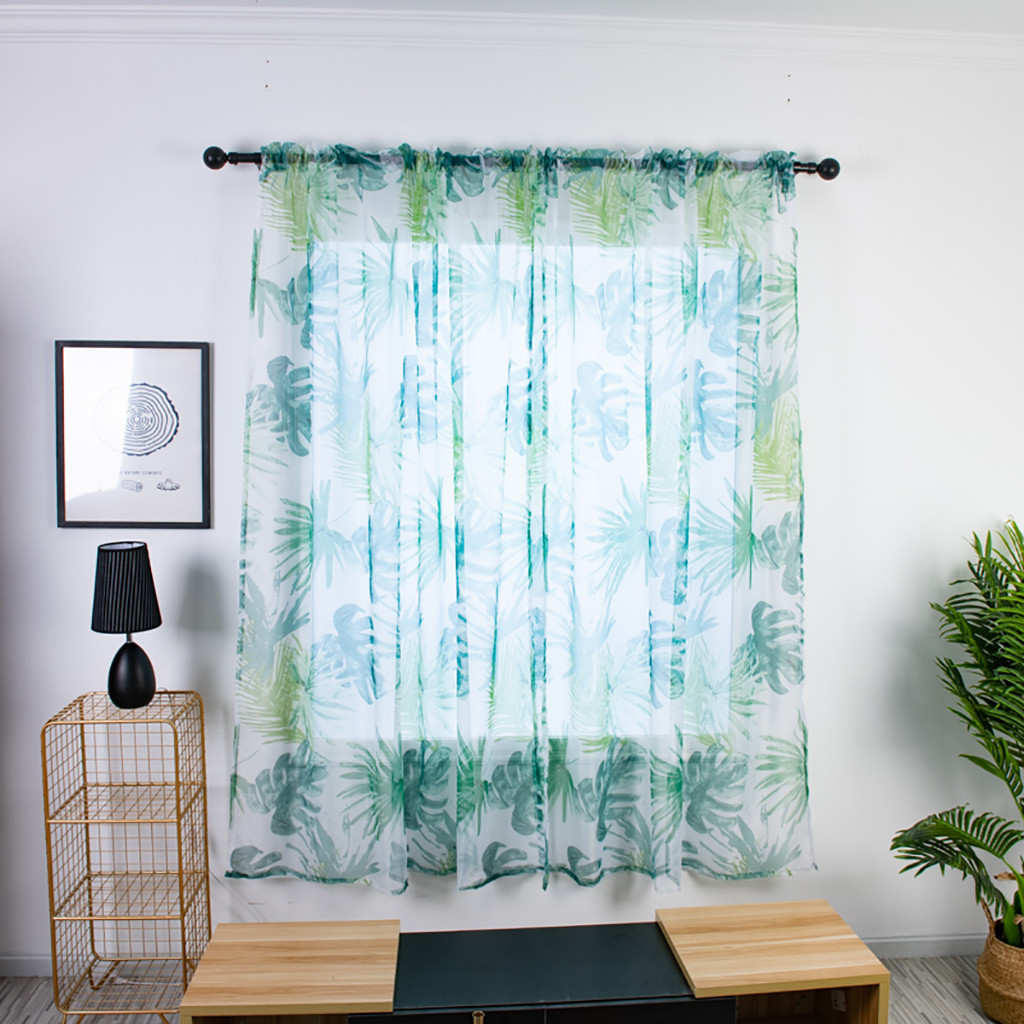 Sky Trees Sheer Curtain Tulle Window Treatment Voile Drape ...