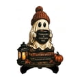 thumbnail image 2 of JHRGJIO Cute Ghost Reading Statue, Wooden Base Fall Figurine Bookshelf Accent, Halloween Decorations Indoor Outdoor Tabletop Home Decor Display Piece Spooky, 2 of 6