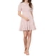 thumbnail image 1 of INSPIRE CHIC Vestidos de flores con cuello Peter Pan para mujer en corte acampanado color rosa, 1 of 5