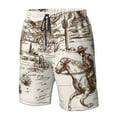 thumbnail image 6 of Uemuo Western Desert Cowboys3 Pattern Men's Swim Trunks Hawaiian Beach Bathing Suit Swimsuits Beach Quick-Dry Shorts with Pockets-3X-Large, 6 of 9