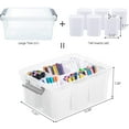 thumbnail image 2 of Citylife Storage Bins with Lids & 6 Pen Holder 17 Qt.4 Pack Plastic Storage Containers Craft Toy Organize for Kids Office, 2 of 6