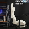 thumbnail image 5 of SYTHERS Adjustable Lumbarr Ergonomic Gaming Chairs and Footrest for Adults 400lb Big and Tall, White, 5 of 7