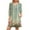 013 Green, variant on Women's Polka Dot Print T-Shirt Dress Casual 3/4 Sleeve V-Neck Loose-Fit Dress With Pockets