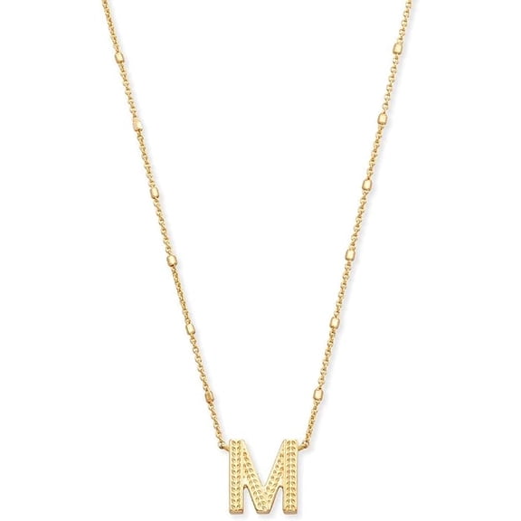 Kendra Scott Letter M Pendant Necklace Gold Metal