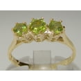 thumbnail image 3 of LBG British Made 9k Yellow Gold Natural Peridot Womens Statement Ring - 33 size options - Size 6.75, 3 of 6