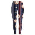 thumbnail image 4 of AHTJRT Women's Leggings Fashin Active Slim-Leg Workout Leggings Funny Rugby Graphics Printed Pants Football Yoga Running Bottoms Navy XL, 4 of 5