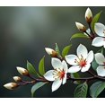 thumbnail image 4 of Beautiful White Flower Themed Backdrop Banner Party Decorations Background Photo Props for Garden Parties Spring Celebrations Weddings and Indoor Decor, 4 of 4
