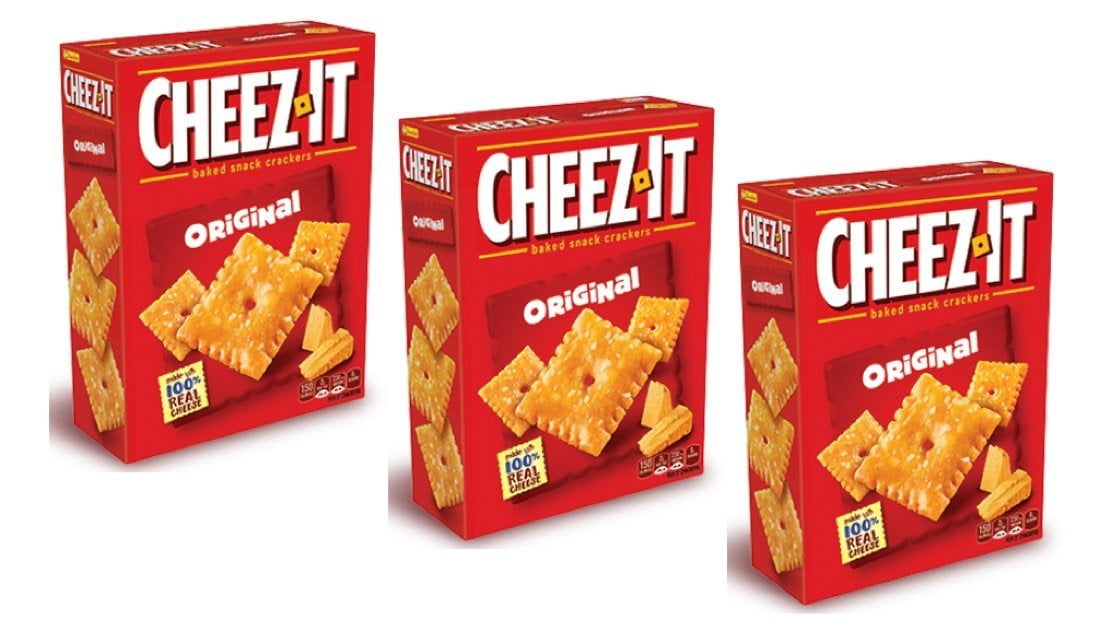 12 PACKS CheezIt Baked Snack Crackers, Original, 4.5 oz, 3 Pack