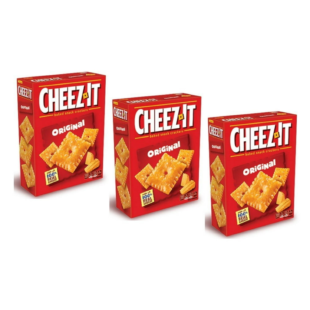 12 PACKS : Cheez-It Baked Snack Crackers, Original, 4.5 oz, 3 Pack ...