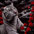 thumbnail image 4 of Juego de edredón VTKON Kids Tiger de tamaño completo con estampado de rosas rojas en 3D, 4 of 7