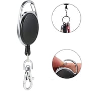 Heavy Duty Retractable Key Chain Reel Belt Clip for Key Multifunction Buckle Cable Metal