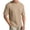 Khaki, variant on Chiccall Mens Summer Knitted T Shirts Casual Textured Fashion Short Sleeve Crew Neck Soft Comfy Tees