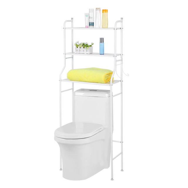 Estante Para Almacenamiento De Toallas De Hierro De 3 Niveles, Organizador De Estante De Baño Sobre Inodoro, Diseño De Módem, Ahorro De Espacio Compacto Para Baño Y Cuarto De