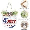 thumbnail image 2 of SKYSONIC Independence Day Welcome Sign for Front Door,All Seasons Welcome Wreath Porch Hanging Decoration for Farmhouse Wall Home Holiday Decoration - 11.8x11.8in, 2 of 7