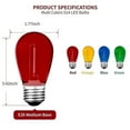 thumbnail image 3 of 15 Pack 3v Led S14 Colored Replacement Light Bulbs Shatterproof, 3 of 5