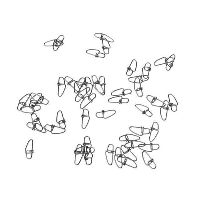 S SERENABLE 50 Pcs Verrou de Pêche Hameçon à Pression Connecteur Émerillons Clips Solides