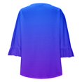 thumbnail image 5 of Lmnyox Women's Bell Sleeve Shirts Pleated Front Scoop Neck Casual Blouses 2025 Summer Fashion Tunic Tops, 5 of 6