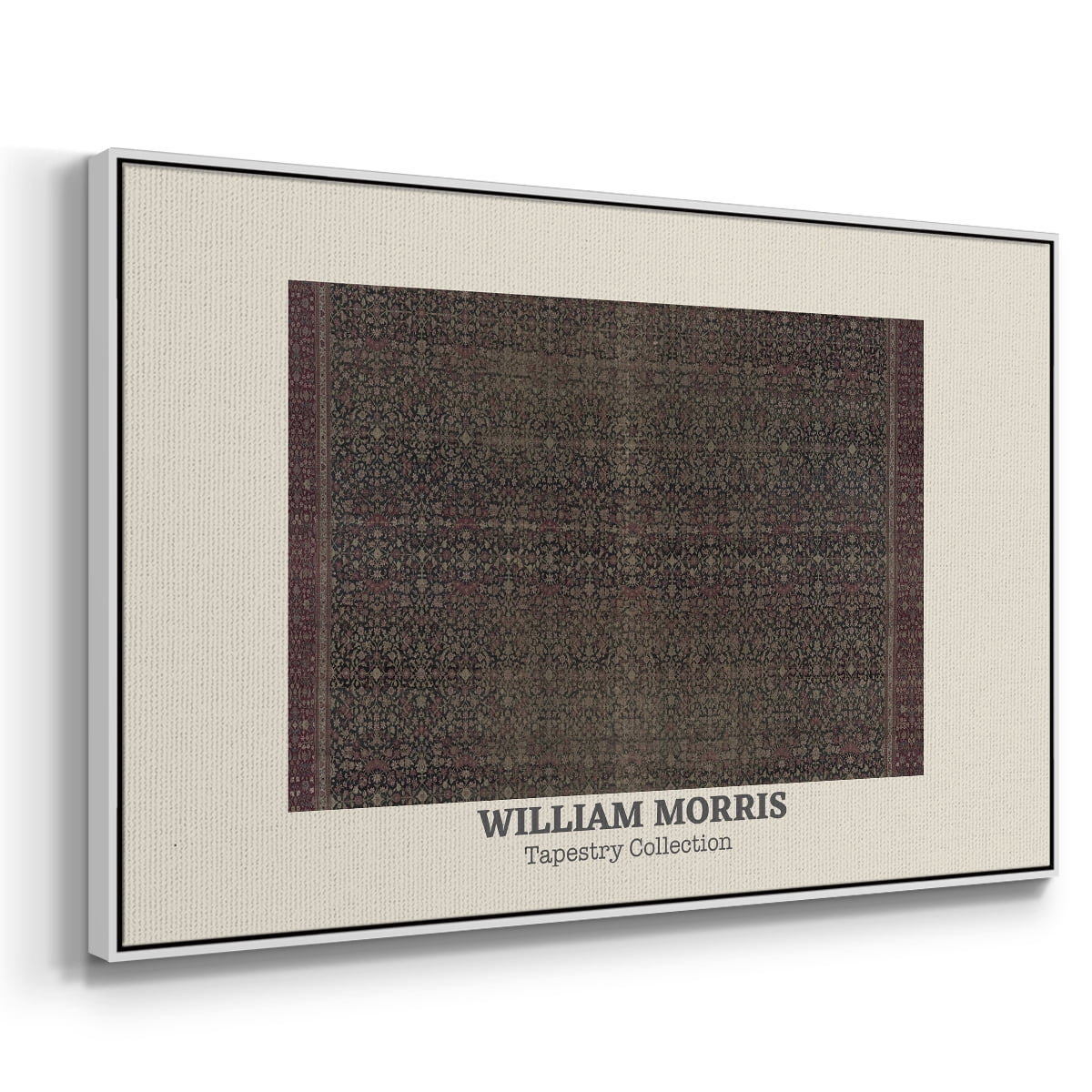 Vintage Abstract Print-L Framed in White Wood Gallery Wrapped Canvas 25 in. x 37 in.