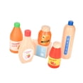 thumbnail image 3 of Juguetes de cocina para casitas de juegos,Juego de simulación de bebidas con botellas de madera,Comida Juego Cocina Accesorios Bebida Jugo,Comida de madera para jugar con bebidas de imitación, 3 of 8
