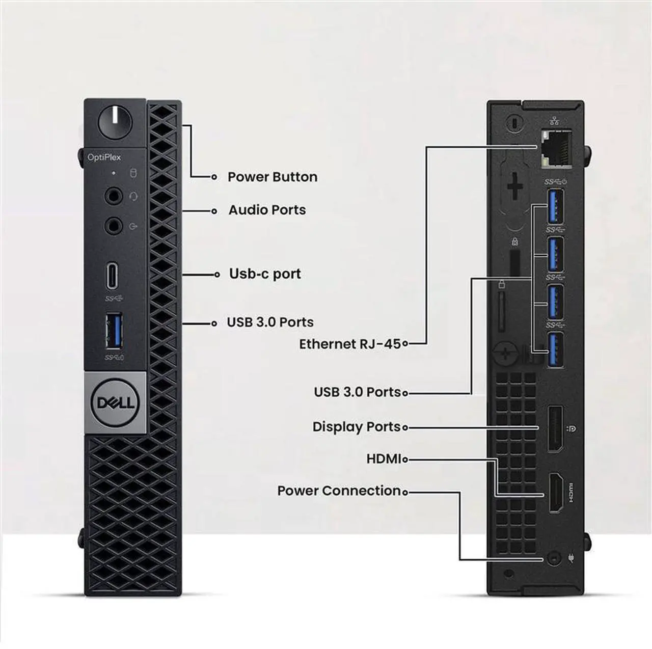 Restored DELL 3050 Desktop Mini PC, Intel Core i5-7500T, 8GB DDR4 RAM, 128GB SSD, Wi-Fi, Keyboard and Mouse, Intel HD Graphics 630, Windows 11 Pro, Business Desktop PC (Refurbished )