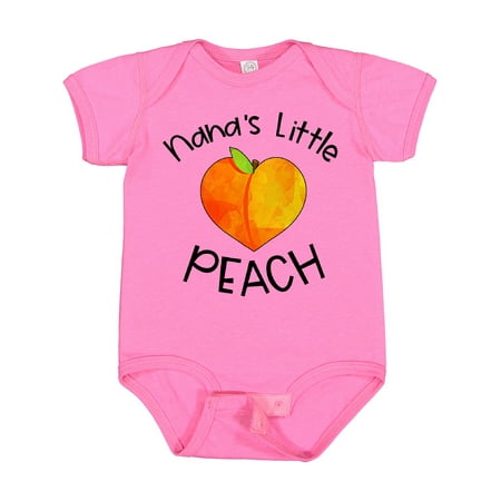 

Inktastic Nana s Little Peach Cute Peach Heart Gift Baby Boy or Baby Girl Bodysuit