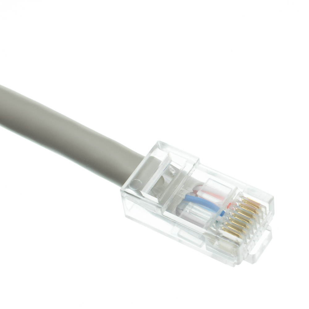 Cat6 Gray Ethernet Patch Cable, Bootless, 2 foot