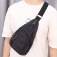 thumbnail image 4 of EeaseCA Man Shoulder Bag Canvas Multifunction Ourdoor Shoulder Bag for Man Male Boy (Black, Small Size), 4 of 7