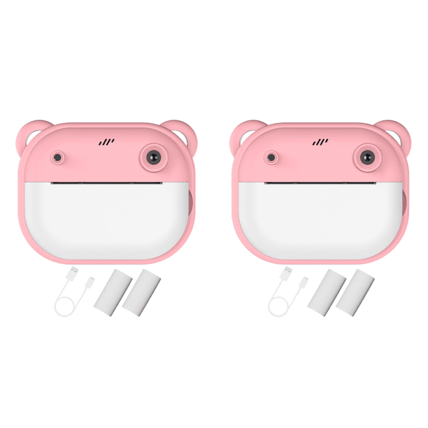 Mini Cámara Impresión Instantánea para Digital HD 1080P Pantalla 2 4 Pulgadas () Rosa